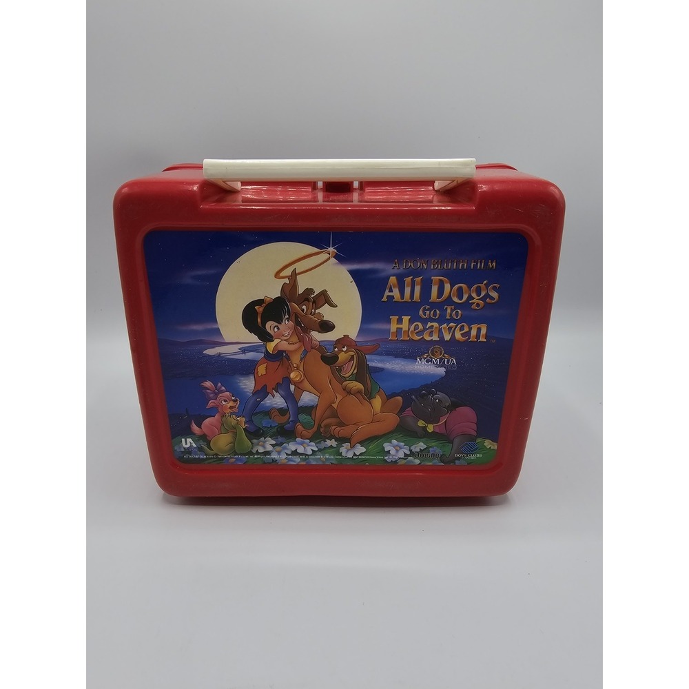 All Dogs Go To Heaven Lunchbox Plastic Ken Pailin Co Vintage 1990